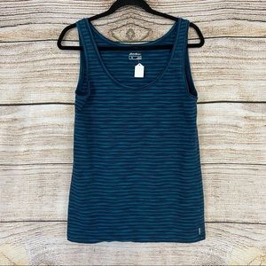 2/$15 Eddie Bauer Blue Stripped Soft Tank Top